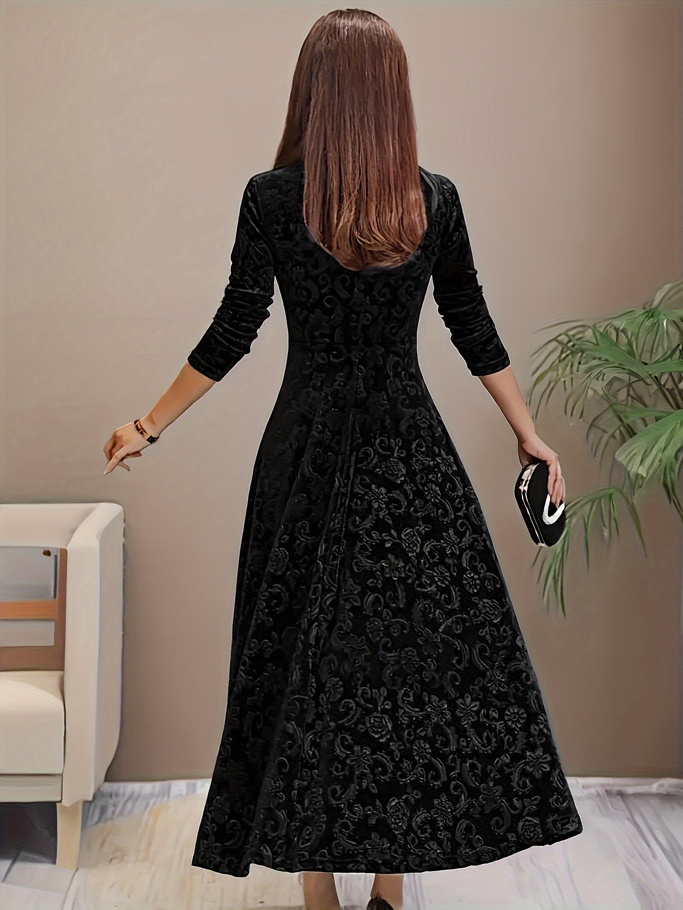 Dorothy | Elegantní vzorované maxi šaty