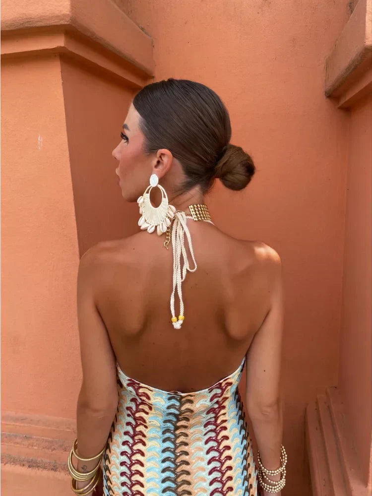 Roxanne™ | Šaty Bez Záda s Halter Límcem