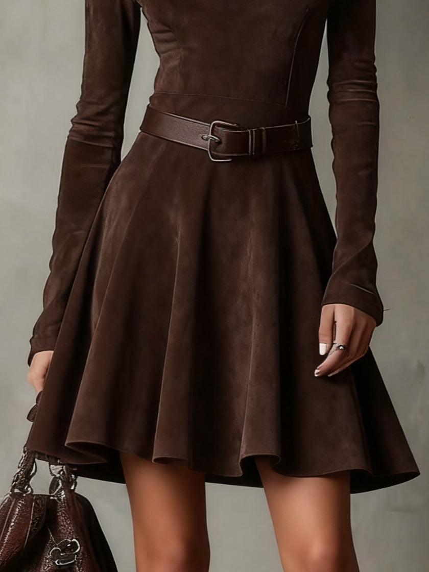 Meredith | Vintage semišové mini šaty