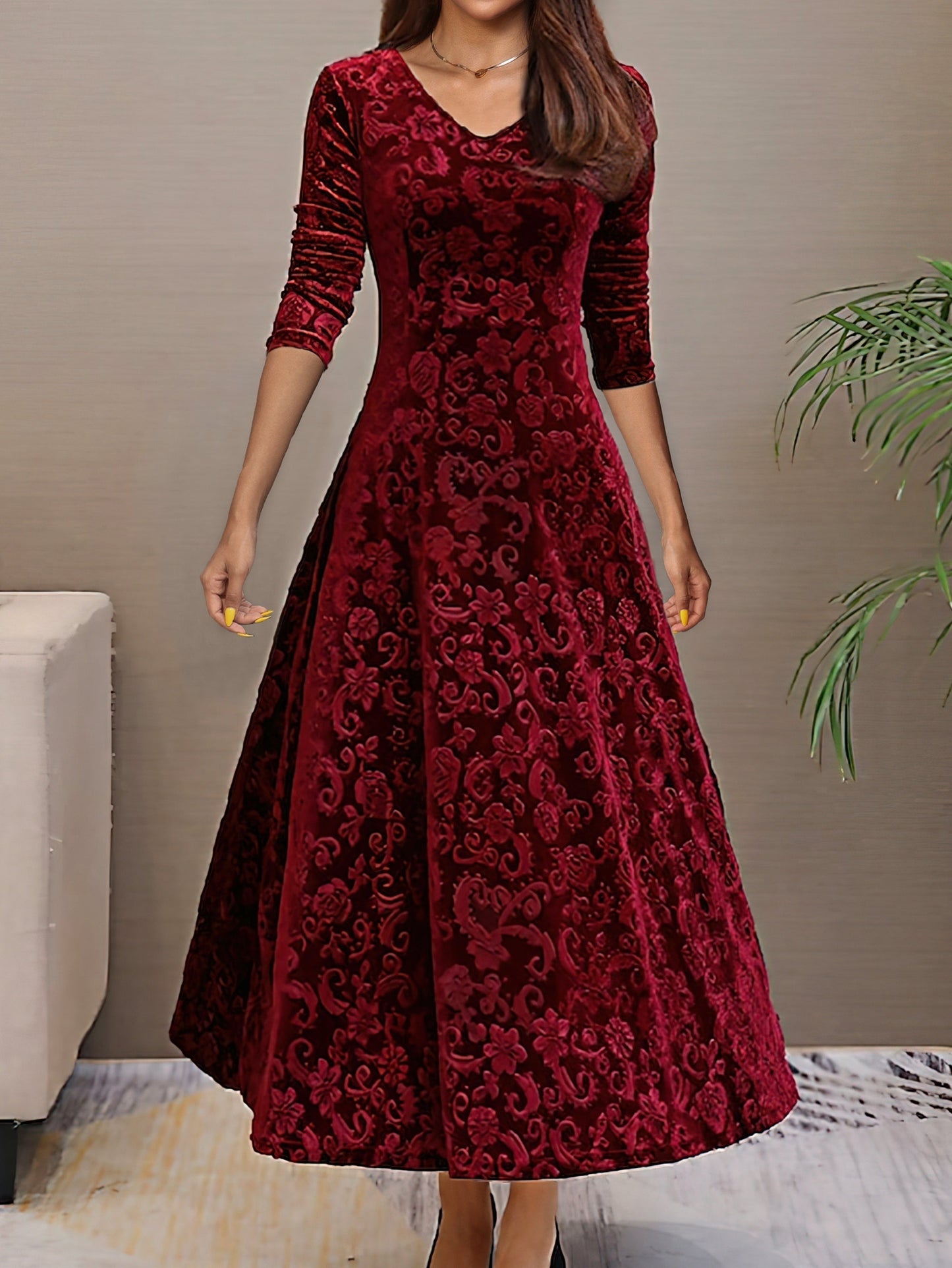 Nancy | Sváteční sametové elegantní šaty