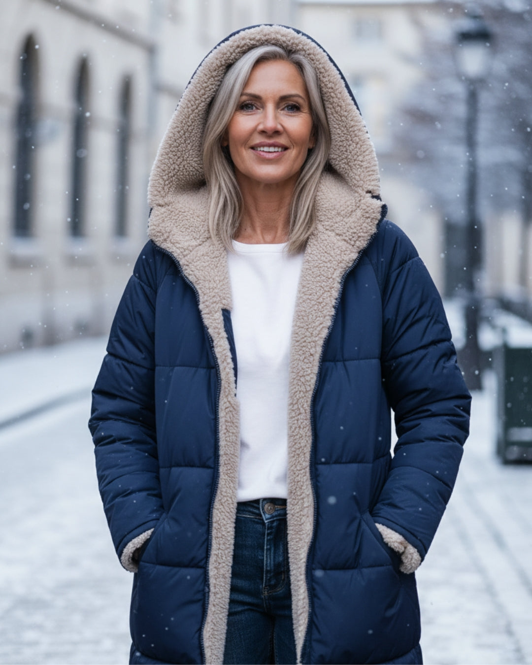 Elora | Zateplený zimní kabát Sherpa