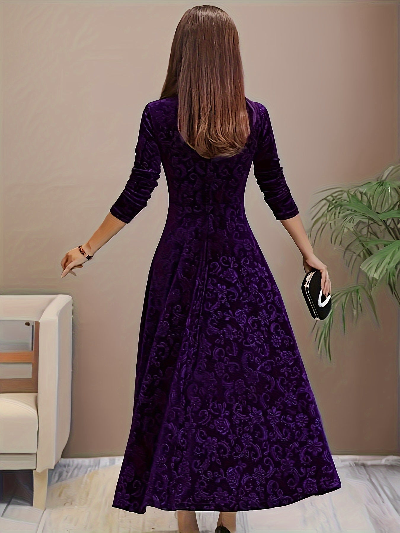 Dorothy | Elegantní vzorované maxi šaty