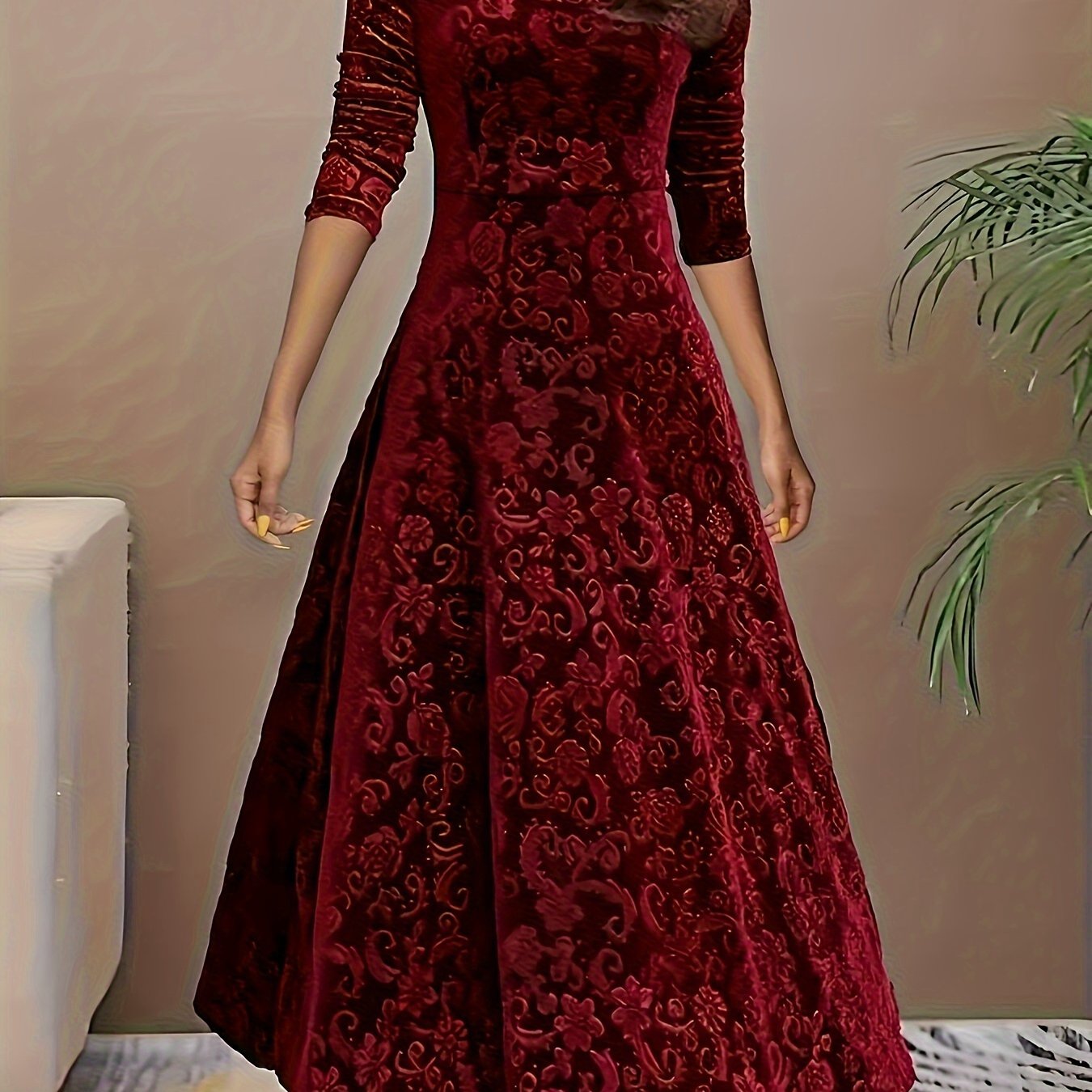 Dorothy | Elegantní vzorované maxi šaty