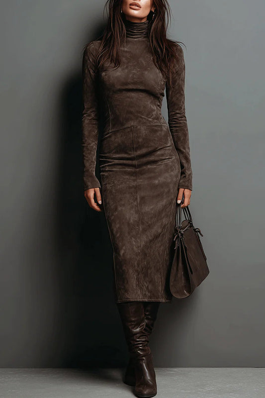 Mildred | Elegantní Suede Maxi Šaty