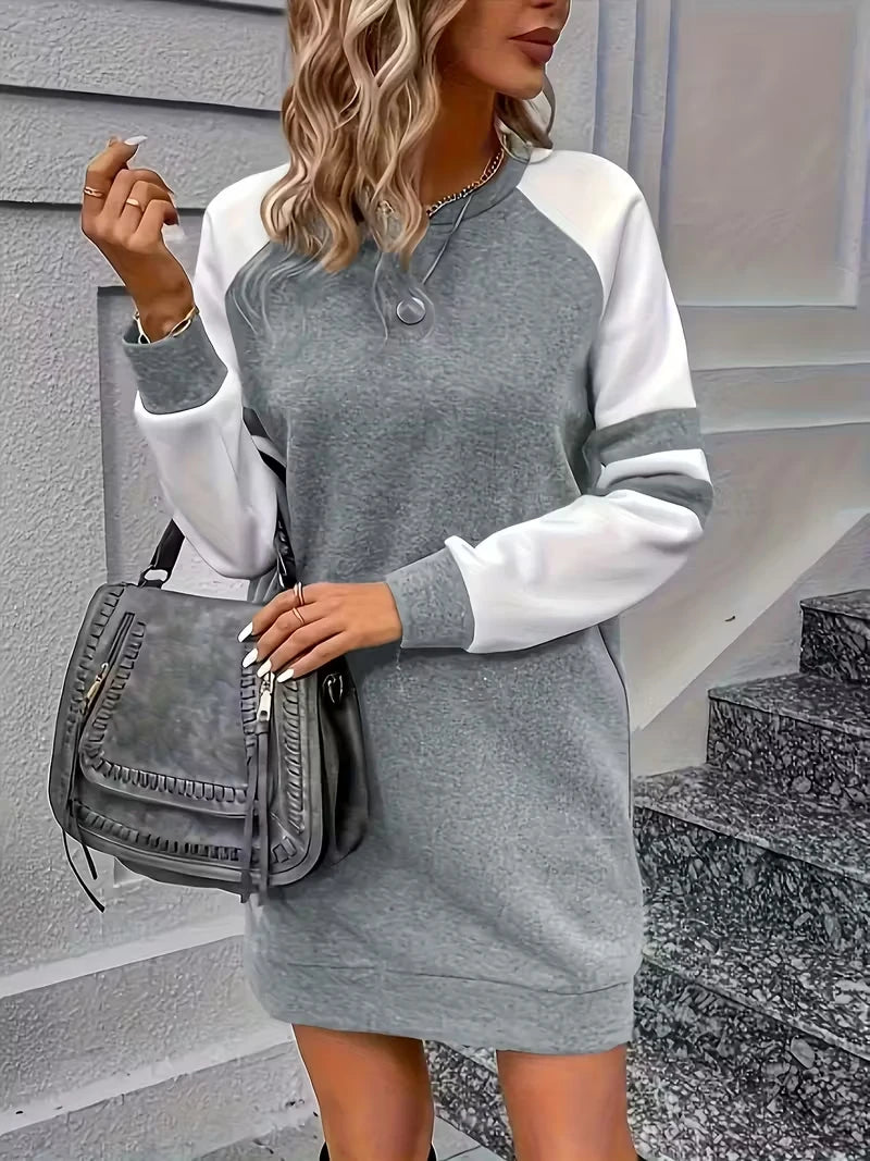 Simona | Sportovní Mikinošaty s Kontrastními Rukávy