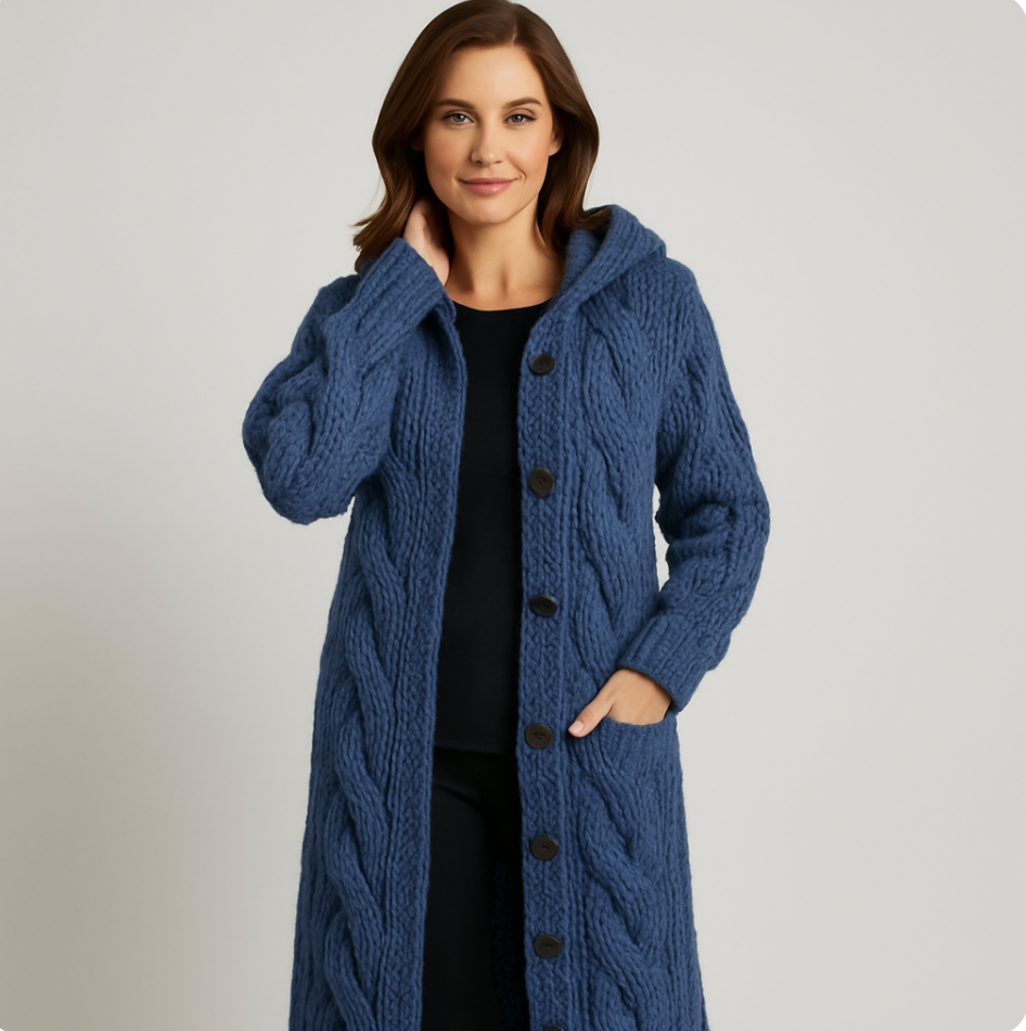 Madelyn | Elegantní pletený kabát s rafinovaným zakrytím