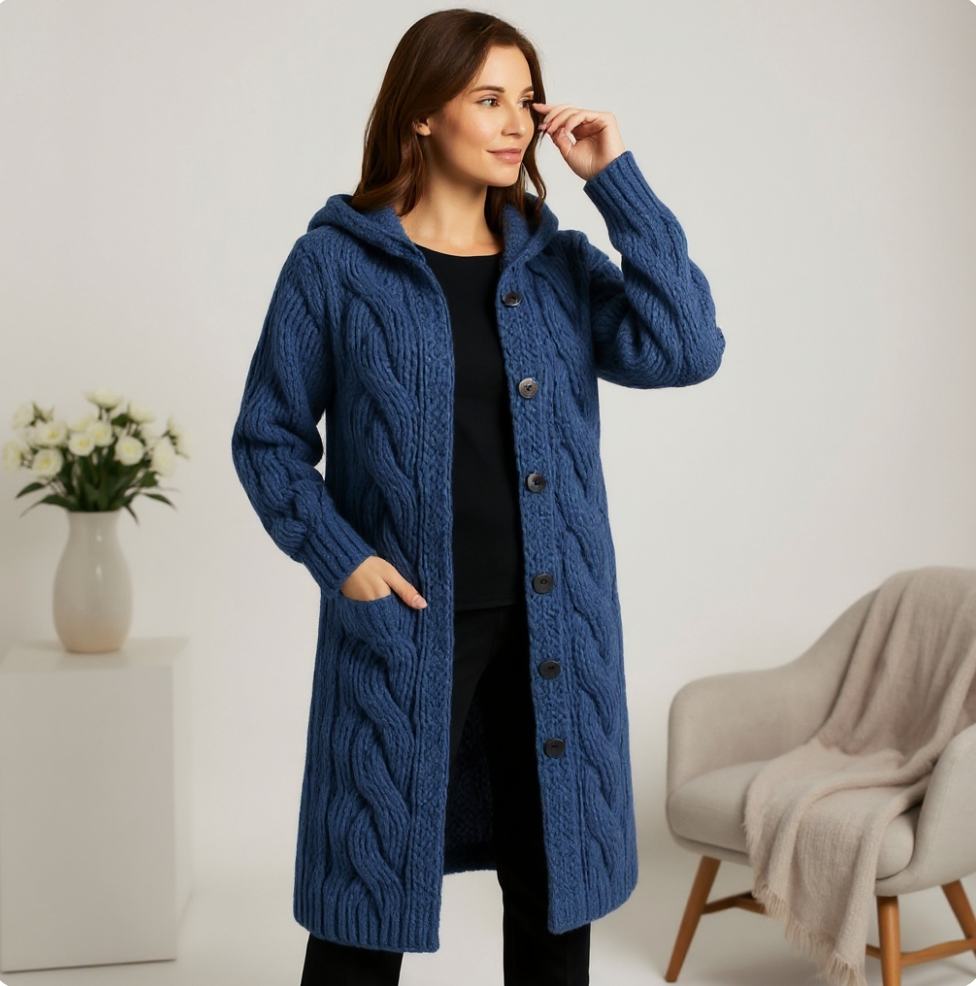 Madelyn | Elegantní pletený kabát s rafinovaným zakrytím