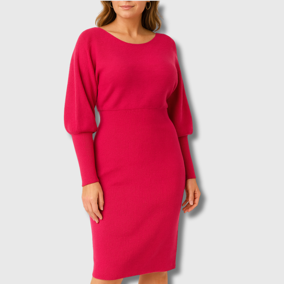 Olivia | Elegantní pletené midi šaty