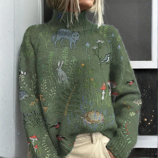 Zara | Teplý květinový rolák