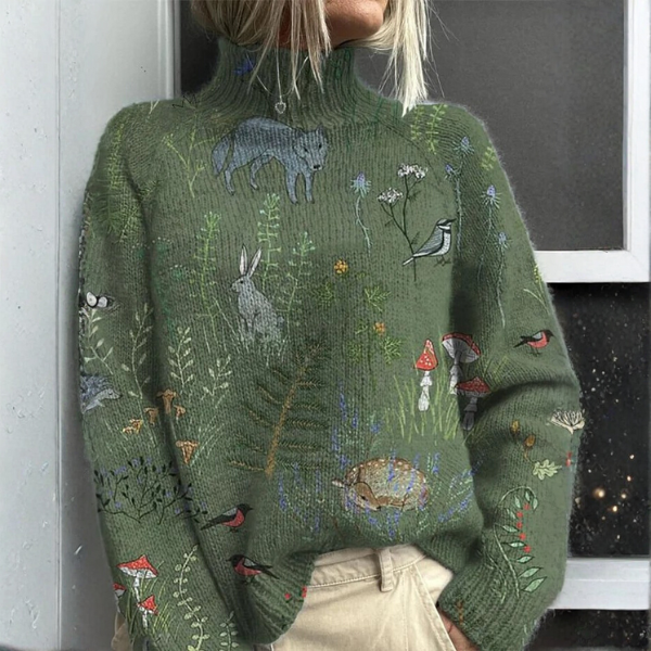 Zara | Teplý květinový rolák