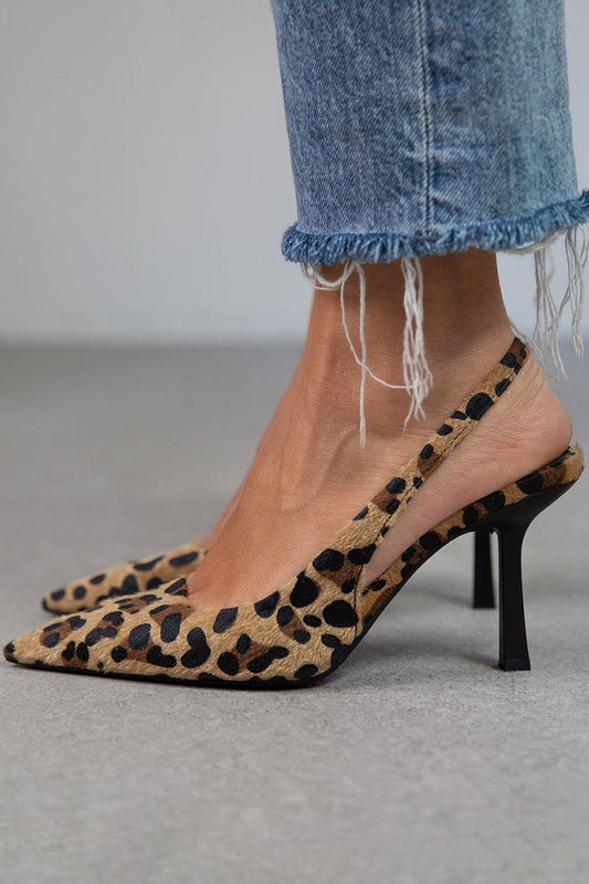 Liorina | Khaki lodičky s leopardím vzorem a špičatou špičkou