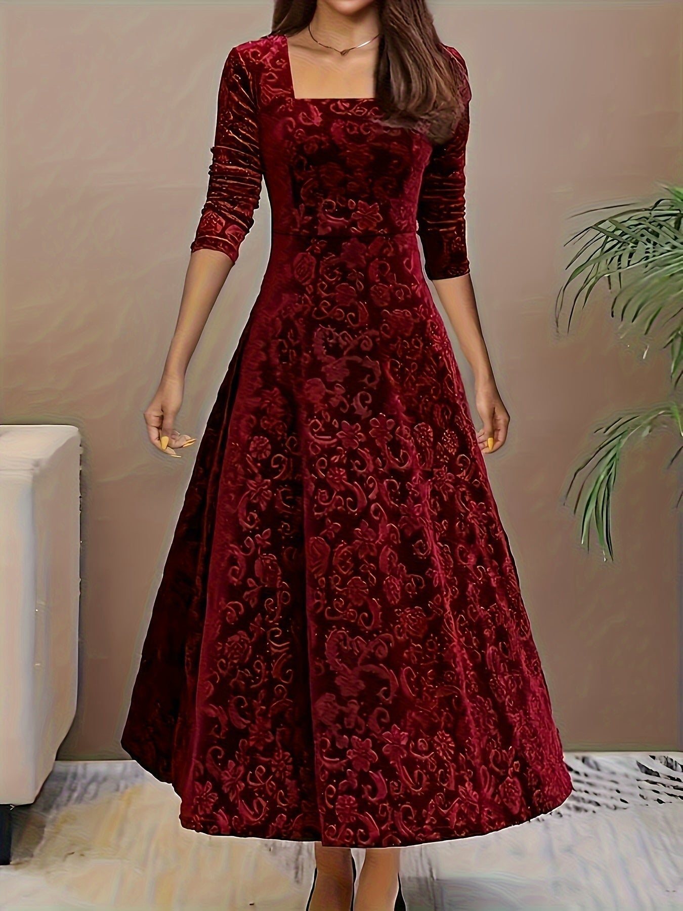 Dorothy | Elegantní vzorované maxi šaty